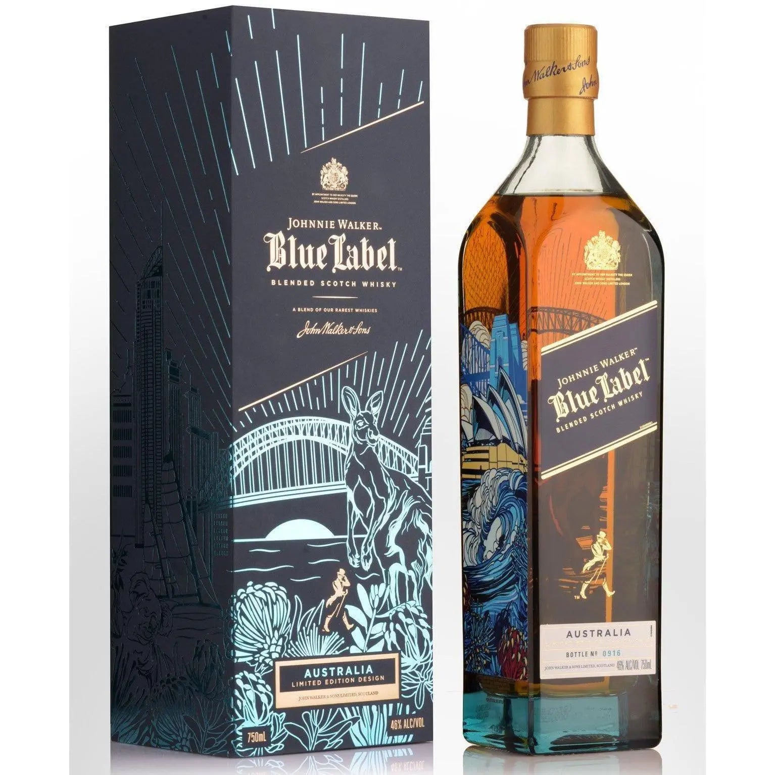 Johnnie Walker Blue Label Australia Limited Edition Blended Scotch Whisky 750mL - Booze House