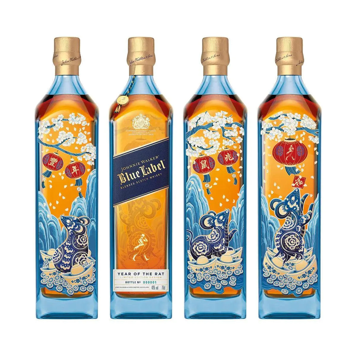 Johnnie Walker Blue Label Year Of The Rat Blended Scotch Whisky 1L - Booze House