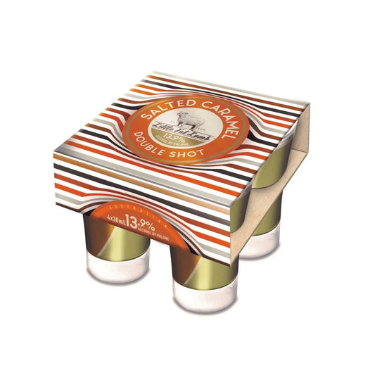 Little Fat Lamb Salted Caramel Double Shot 30ml 4 Pack - Booze House