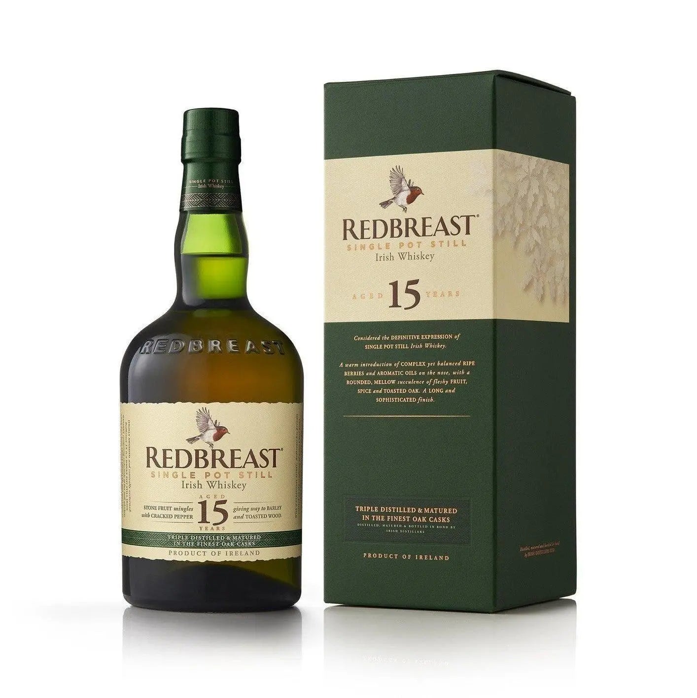 Redbreast 15 Year Old Single Pot Still Irish Whiskey (700ml) - Booze House