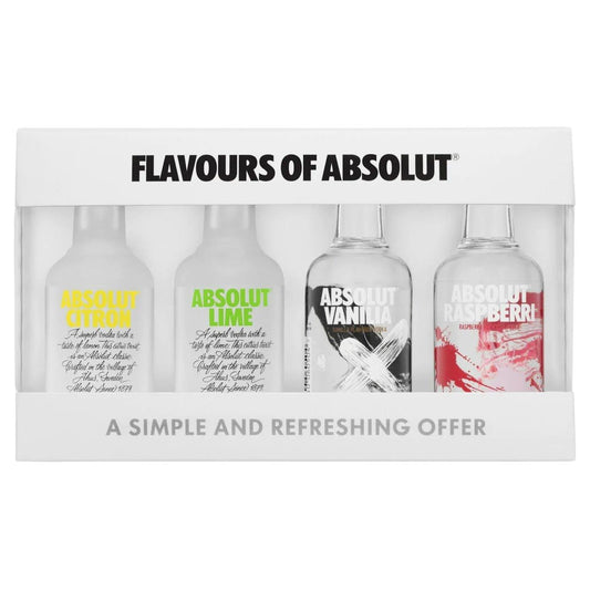 Absolut Flavours Miniatures Mixed Gift Pack 4 x 50ml - Booze House