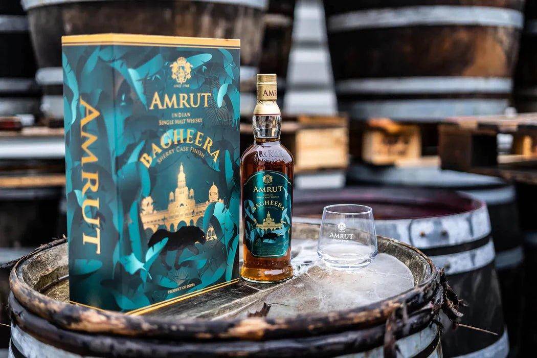 Amrut Bagheera Gift Pack Indian Single Malt Whisky 700ml - Booze House
