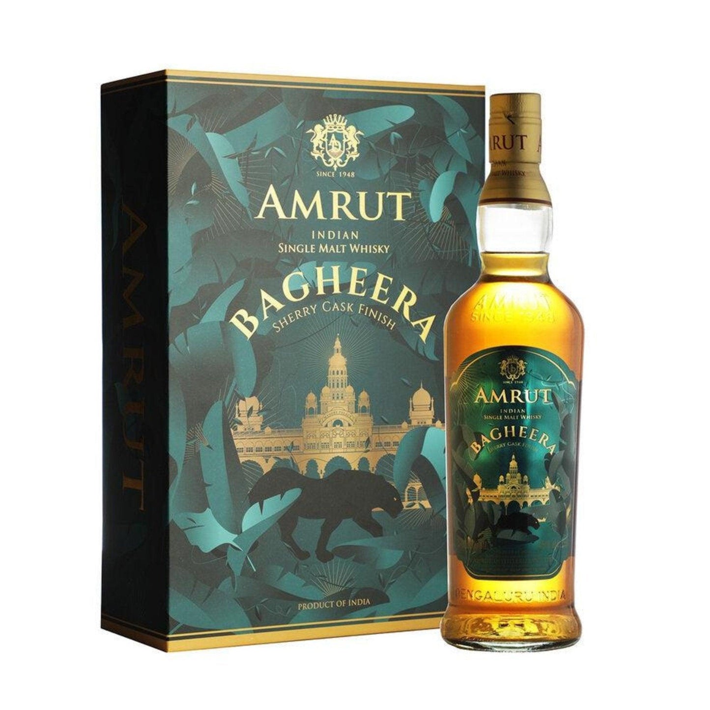 Amrut Bagheera Gift Pack Indian Single Malt Whisky 700ml - Booze House