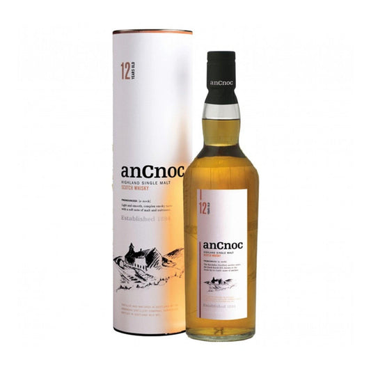 AnCnoc 12 Year Old Highland Single Malt Scotch Whisky 700ml - Booze House
