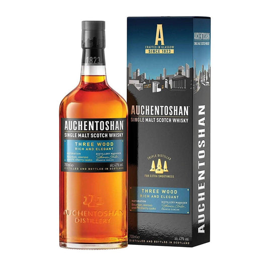 Auchentoshan Three Wood Single Malt Scotch Whisky 700ml - Booze House