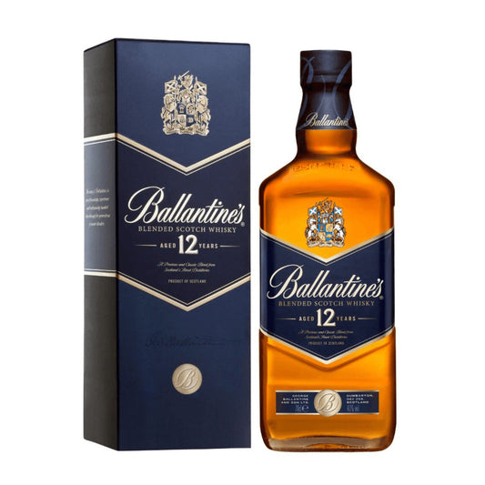 Ballantines 12 Year Old Blue Label Blended Scotch Whisky 700ml - Booze House