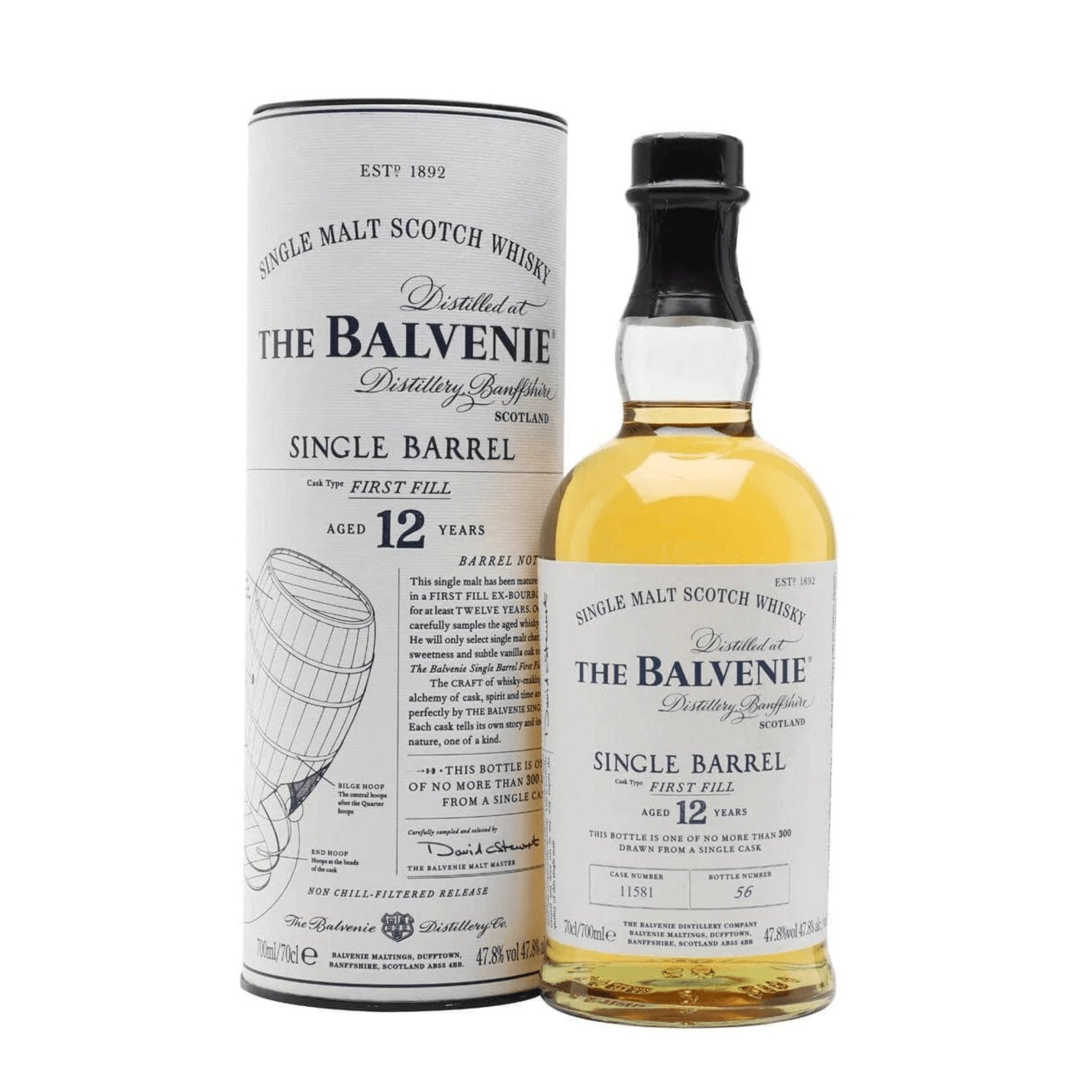 Balvenie 12 Year Old Single Barrel First Fill 700ml - Booze House