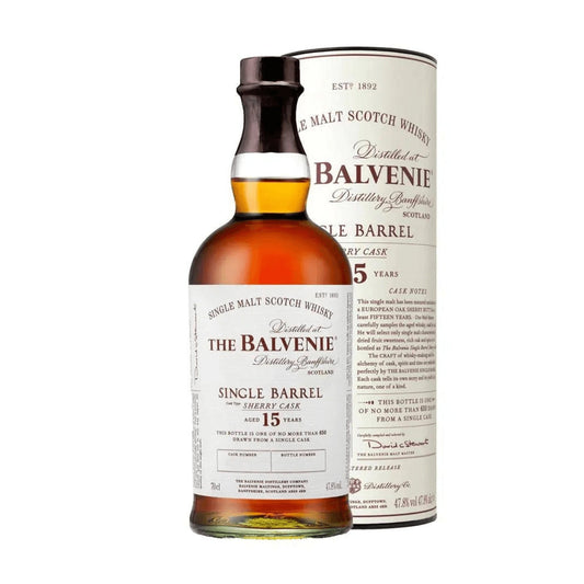 Balvenie Single Barrel Sherry Cask 15 Year Old Single Malt Scotch Whisky 700ml - Booze House