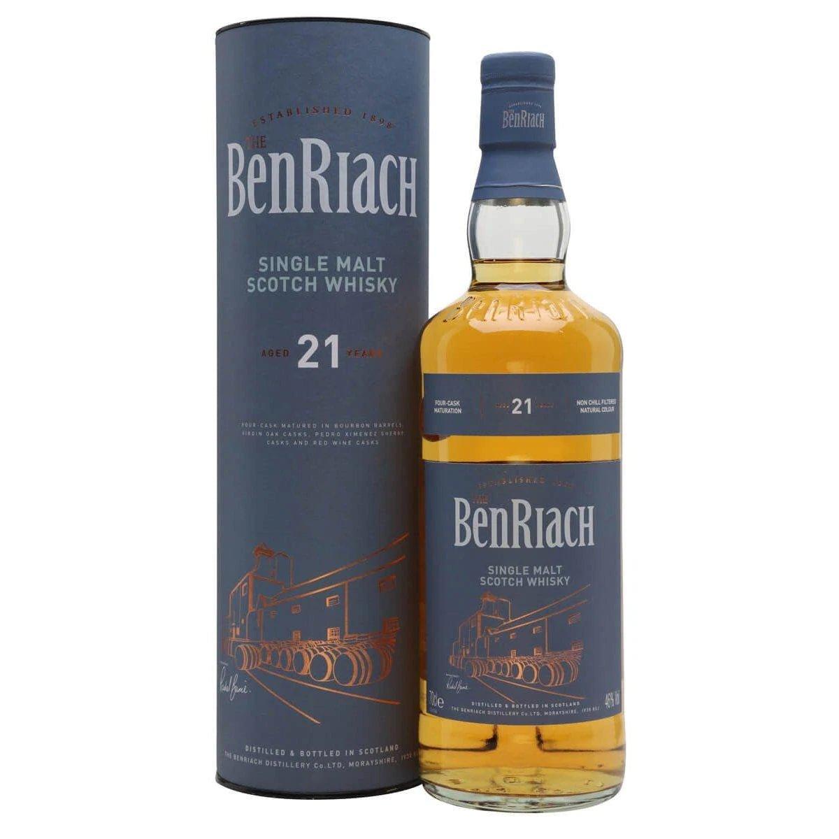 Benriach 21 Year Old Single Malt Scotch Whisky 700ml - Booze House