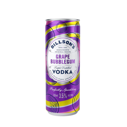 Billson's Vodka With Grape Bubblegum 355ml - Booze House