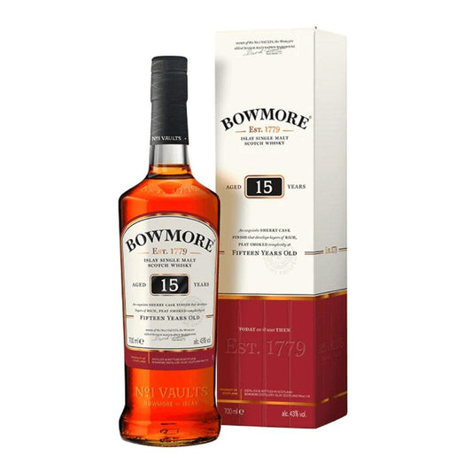 Bowmore 15 Year Old Single Malt Scotch Whisky 700mL - Booze House