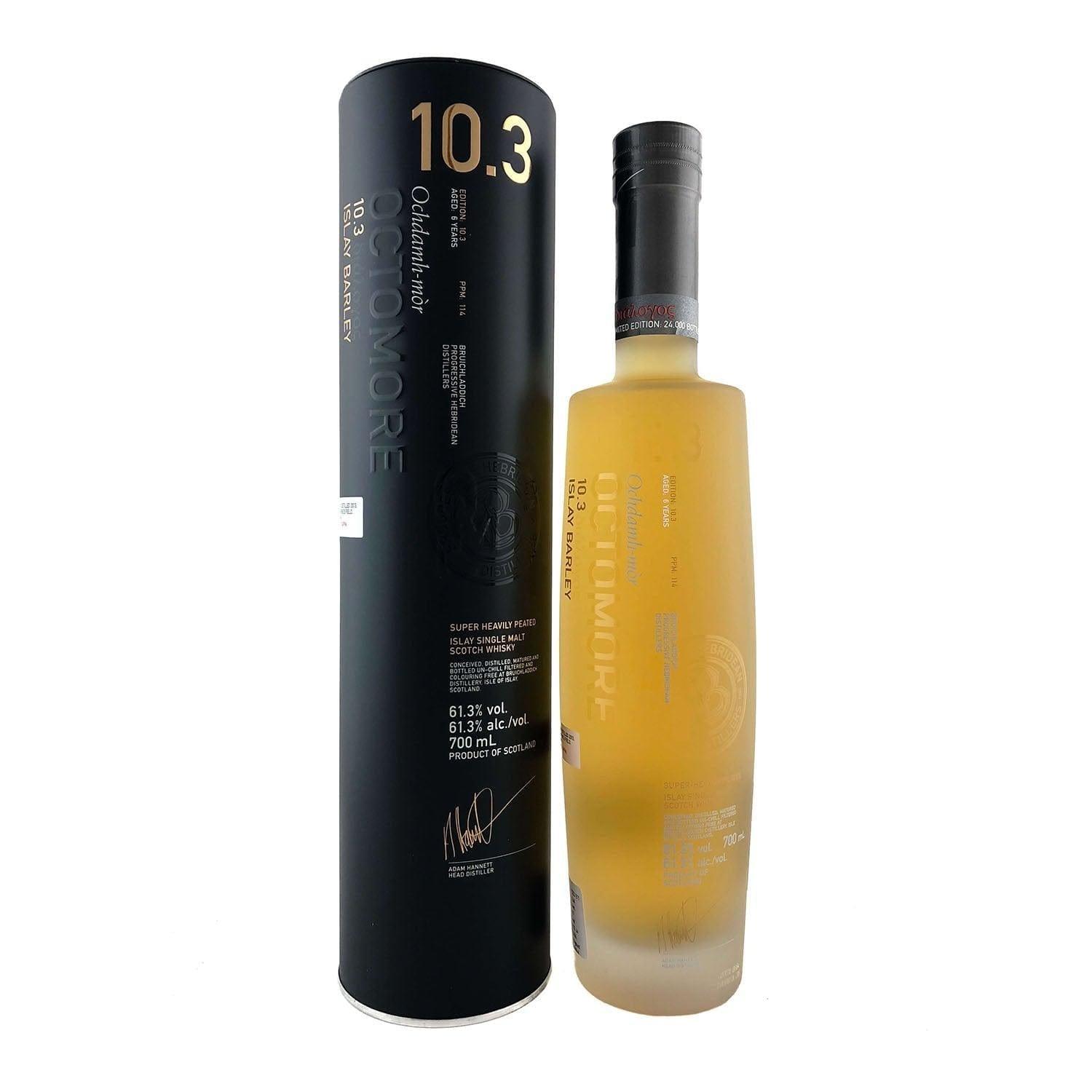 Bruichladdich Octomore 10.3 Islay Barley Cask Strength Single Malt Scotch Whisky 700ml - Booze House
