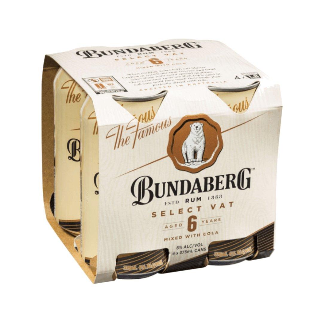 Bundaberg Select Vat Rum & Cola Cans 375mL - Booze House