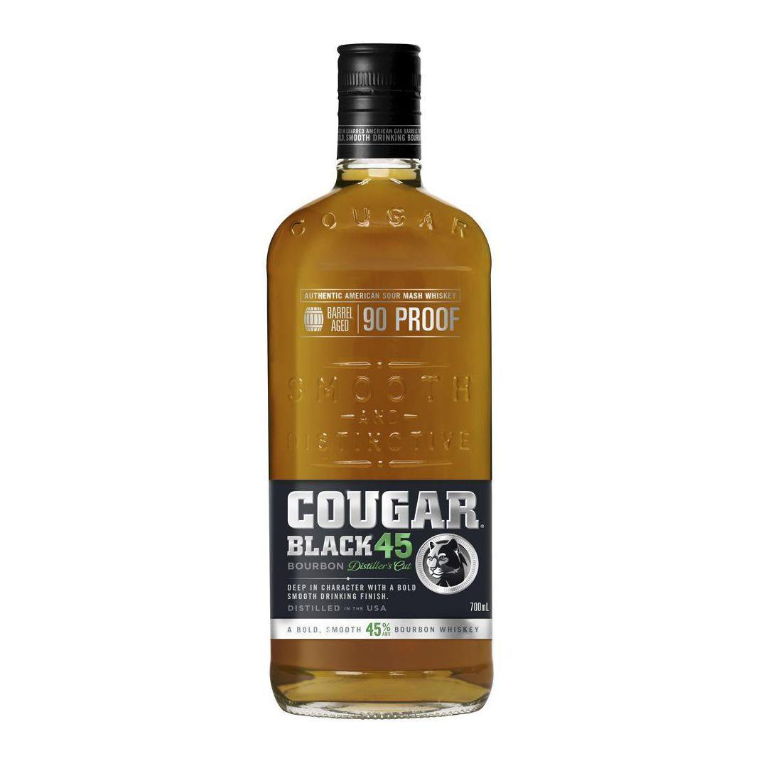 Cougar Black 45 Aged Bourbon Whiskey 700ml - Booze House