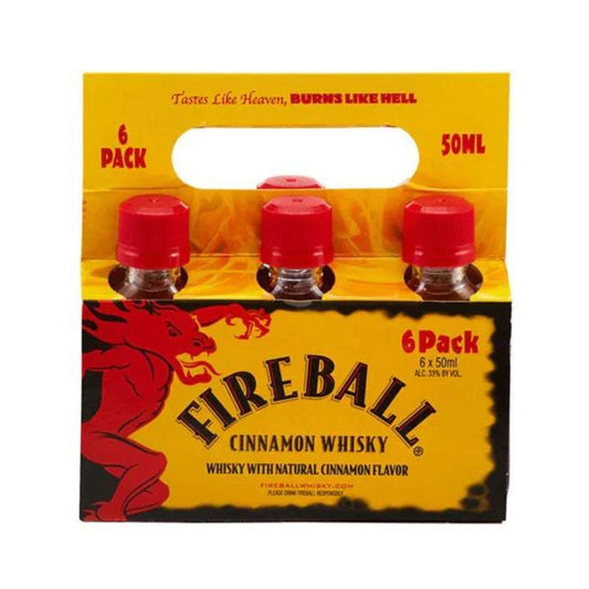 Fireball 6 Pack Carrier Cinnamon Whisky 50ml - Booze House