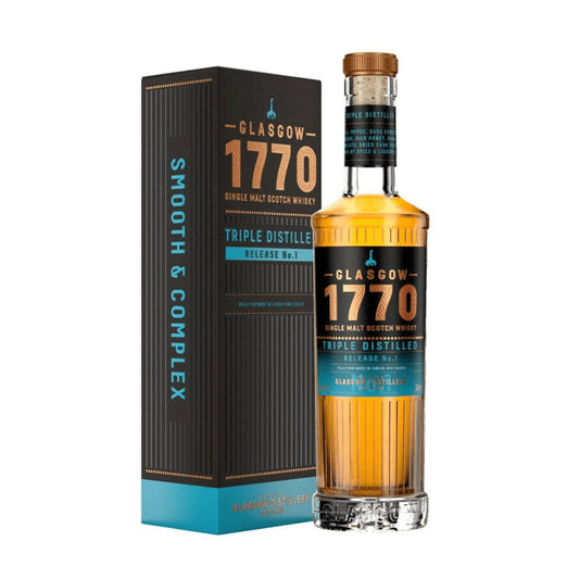 Glasgow 1770 Triple Distilled Single Malt Scotch Whisky 500ml - Booze House