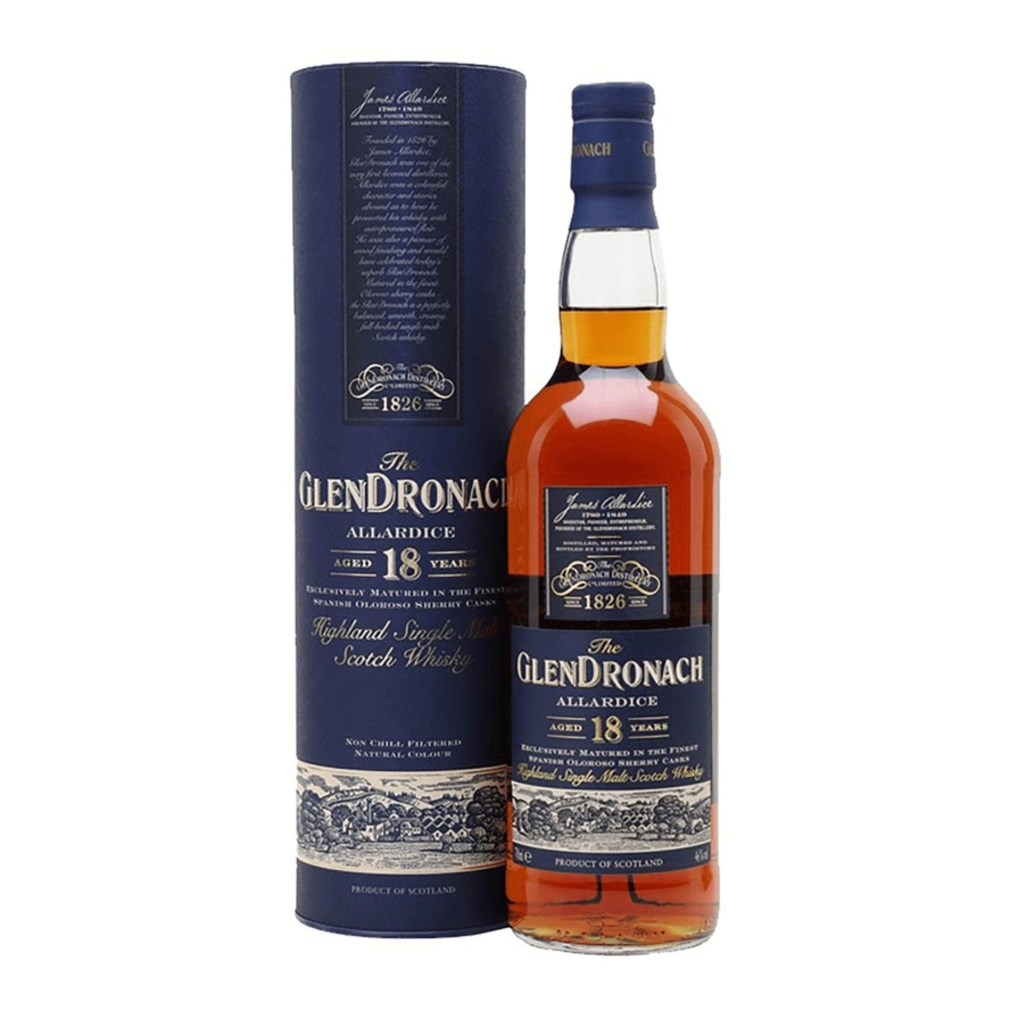 GlenDronach 18 Year Old Allardice Single Malt Scotch Whisky 700ml - Booze House