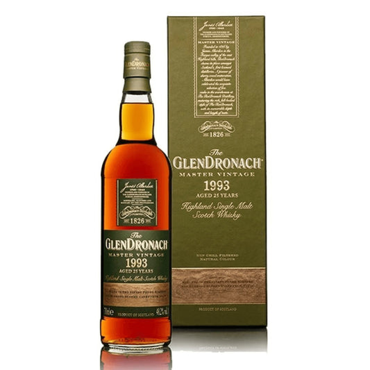 GlenDronach 1993 Master Vintage 25yo Single Malt Scotch Whisky 700mL - Booze House