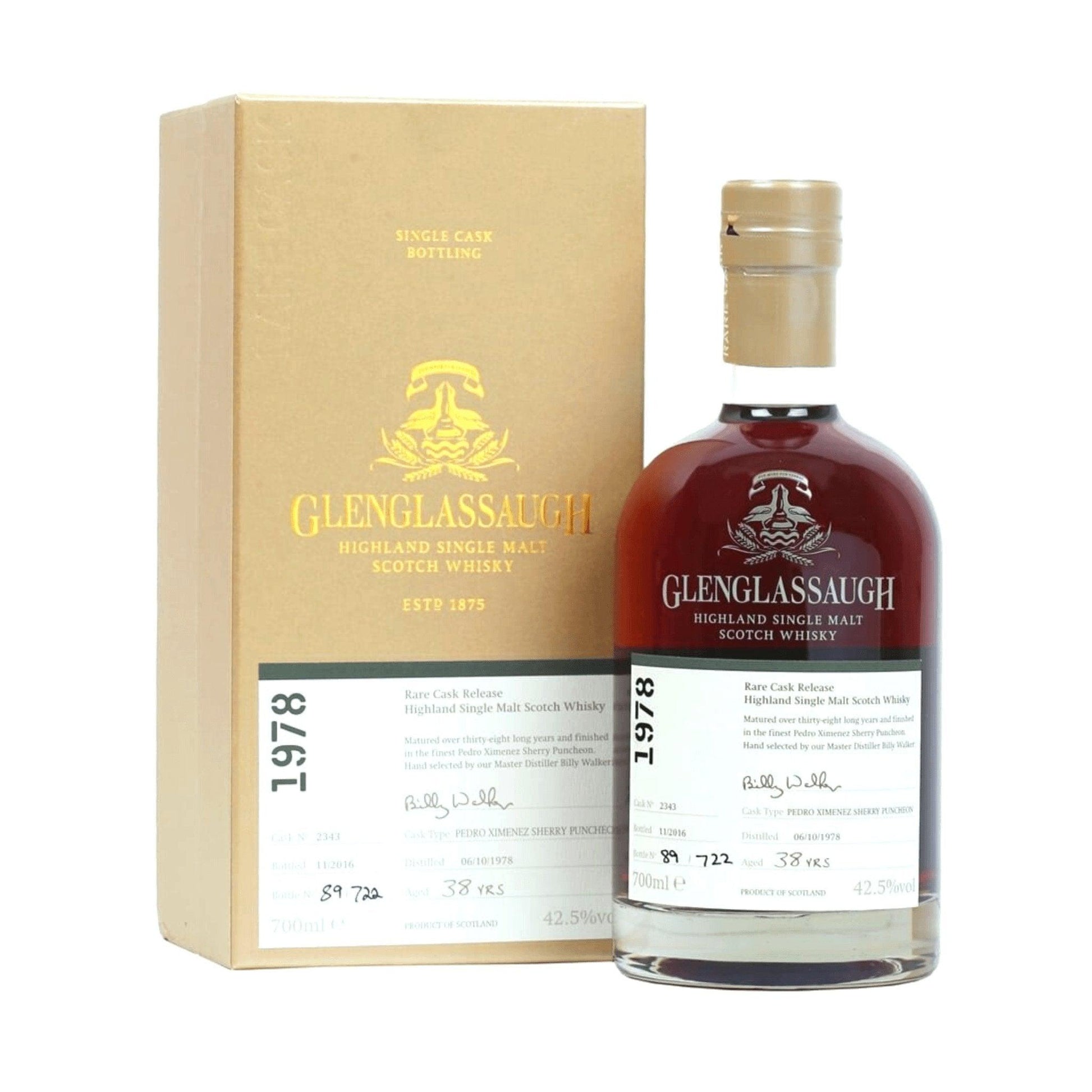 Glenglassaugh 1978 38 Year Old Single Malt Whisky Cask 2343 Batch #3 700mL - Booze House