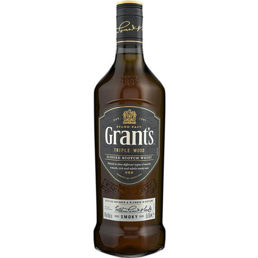Grant's Triple Wood 'Smoky' Smooth & Fruity Blended Scotch Whisky 700mL - Booze House