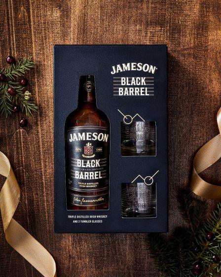 Jameson Black Barrel Irish Whiskey With Twin Glass Pack - Booze House