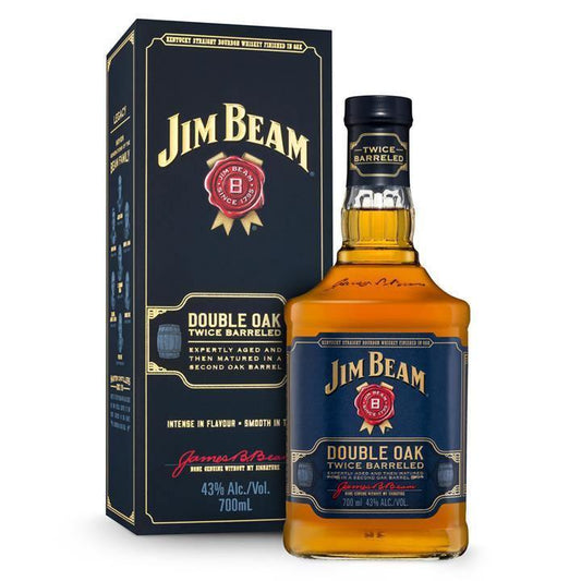 Jim Beam Double Oak Kentucky Straight Bourbon Whiskey 700mL- Gift Box - Booze House