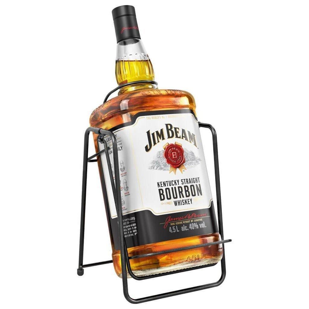 Jim Beam White Label Bourbon Whiskey 4.5 Litre Cradle - Booze House