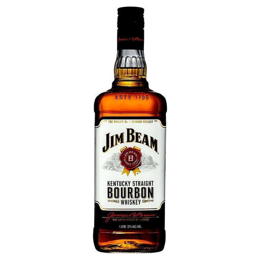 Jim Beam White Label Kentucky Straight Bourbon Whiskey 1L - Booze House