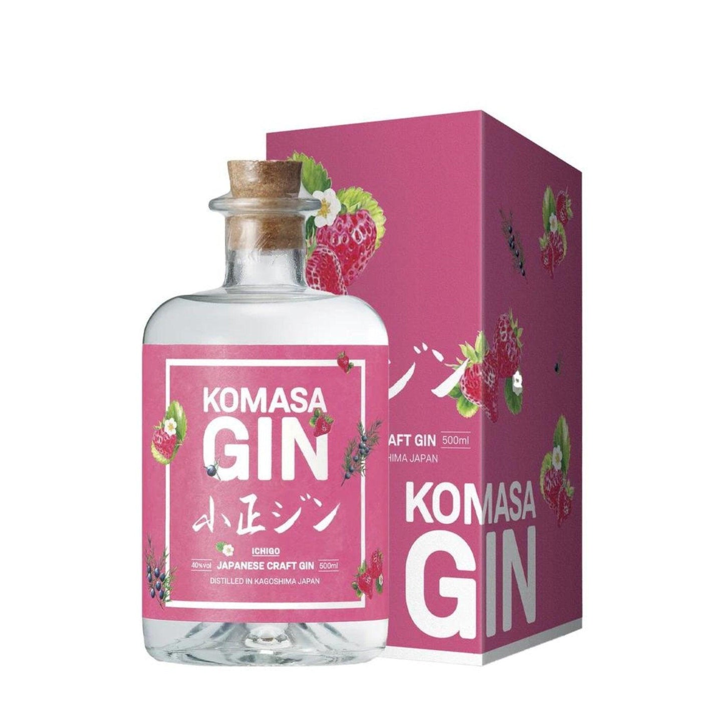 Komasa Gin Ichigo Strawberry Japanese Gin 500ml - Booze House