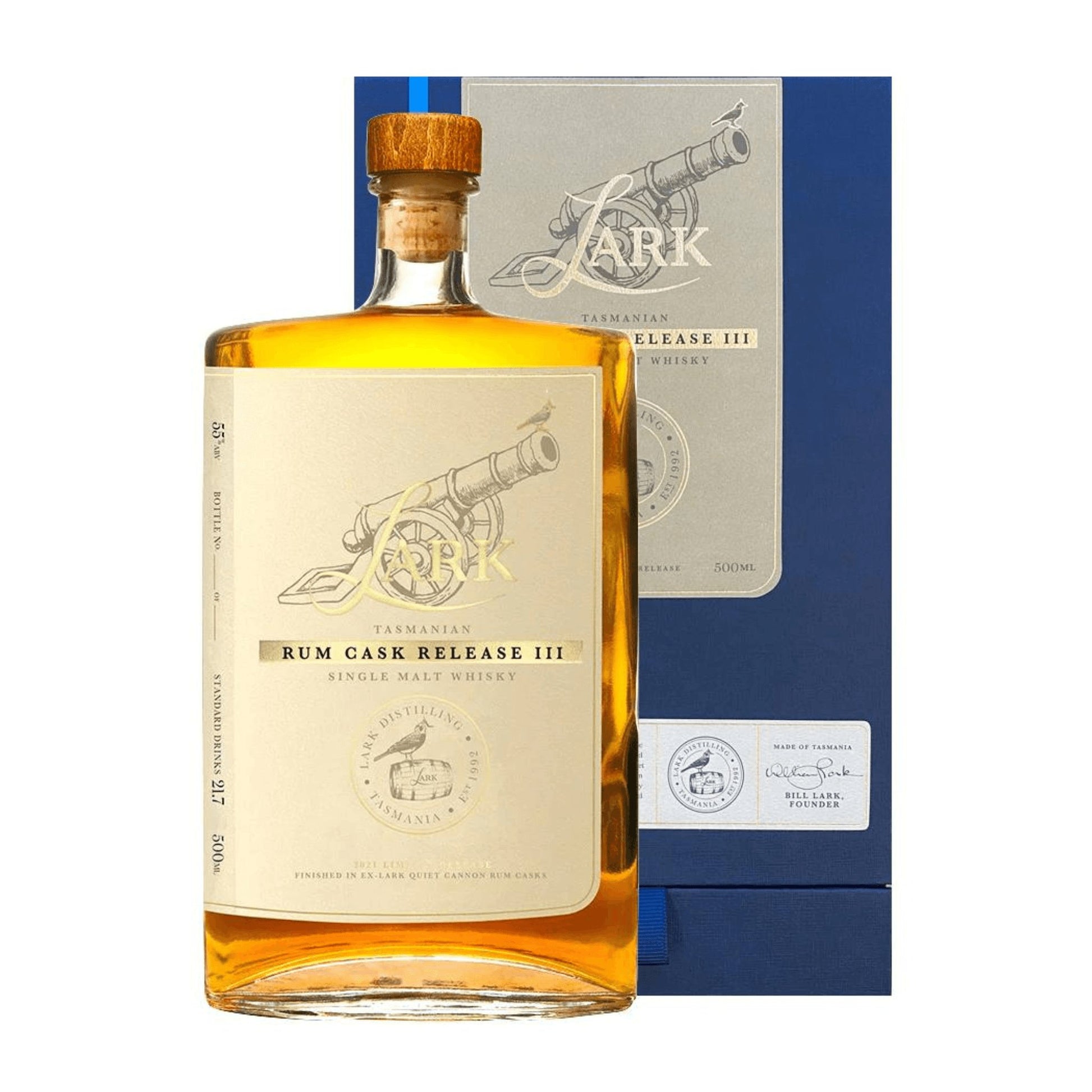 Lark Distillery Rum Cask Release III Single Malt Australian Whisky 500ml - Booze House