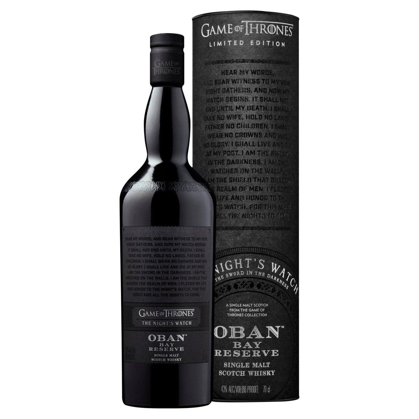 Oban Bay Reserve Game of Thrones The Night's Watch Single Malt Whisky 700mL - Booze House