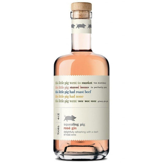 Squealing Pig Rose Gin 700mL - Booze House