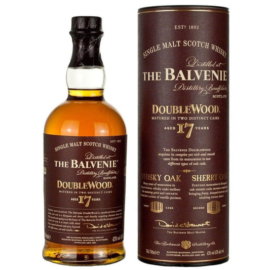The Balvenie 17 Year Old Doublewood Single Malt Scotch 700ML - Booze House