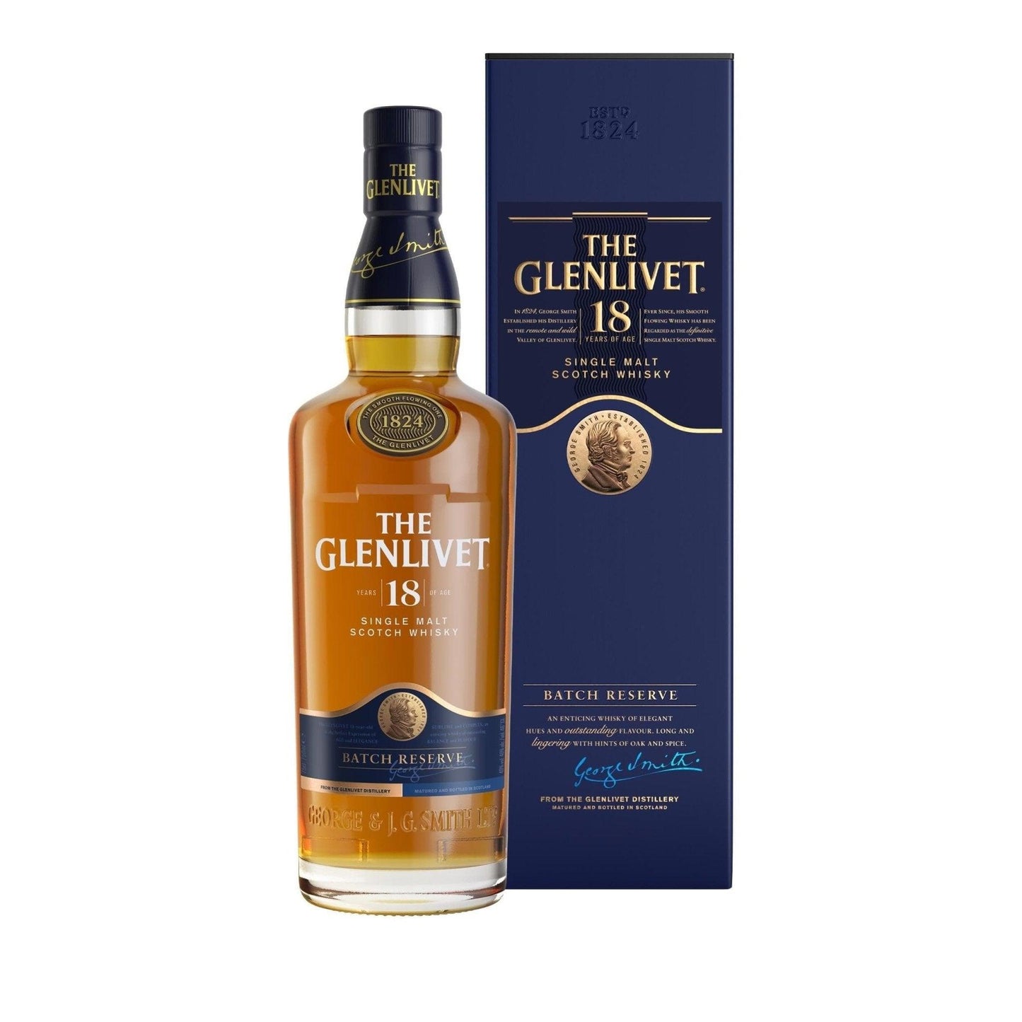 The Glenlivet 18 Year Old Single Malt Scotch Whisky 700mL - Booze House