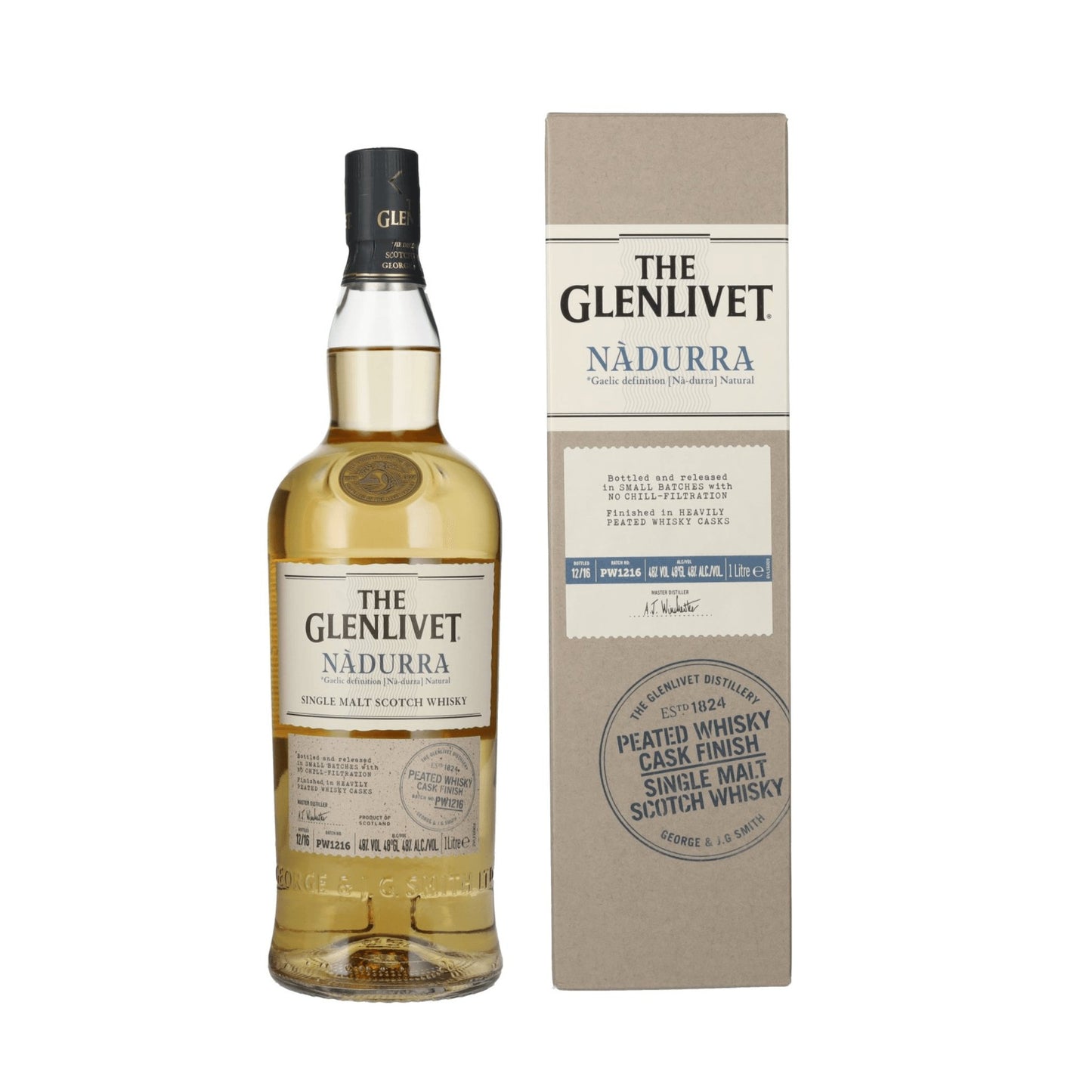 The Glenlivet Nadurra Peated Barrel Single Malt Scotch Whisky 1L - Booze House