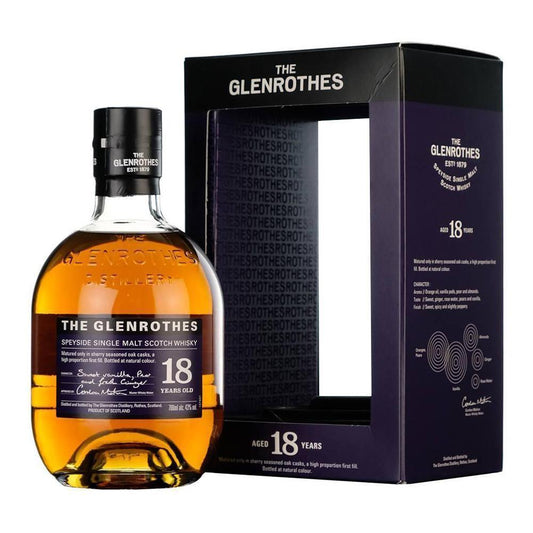 The Glenrothes 18 Year Old Single Malt Scotch Whisky 700mL - Booze House