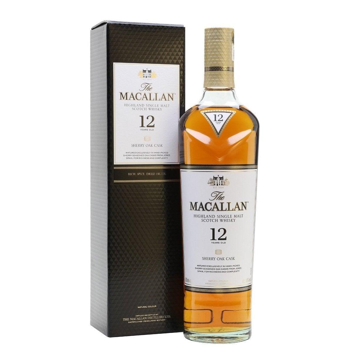 The Macallan 12 Year Old Sherry Cask Single Malt Scotch Whisky 700ml - Booze House
