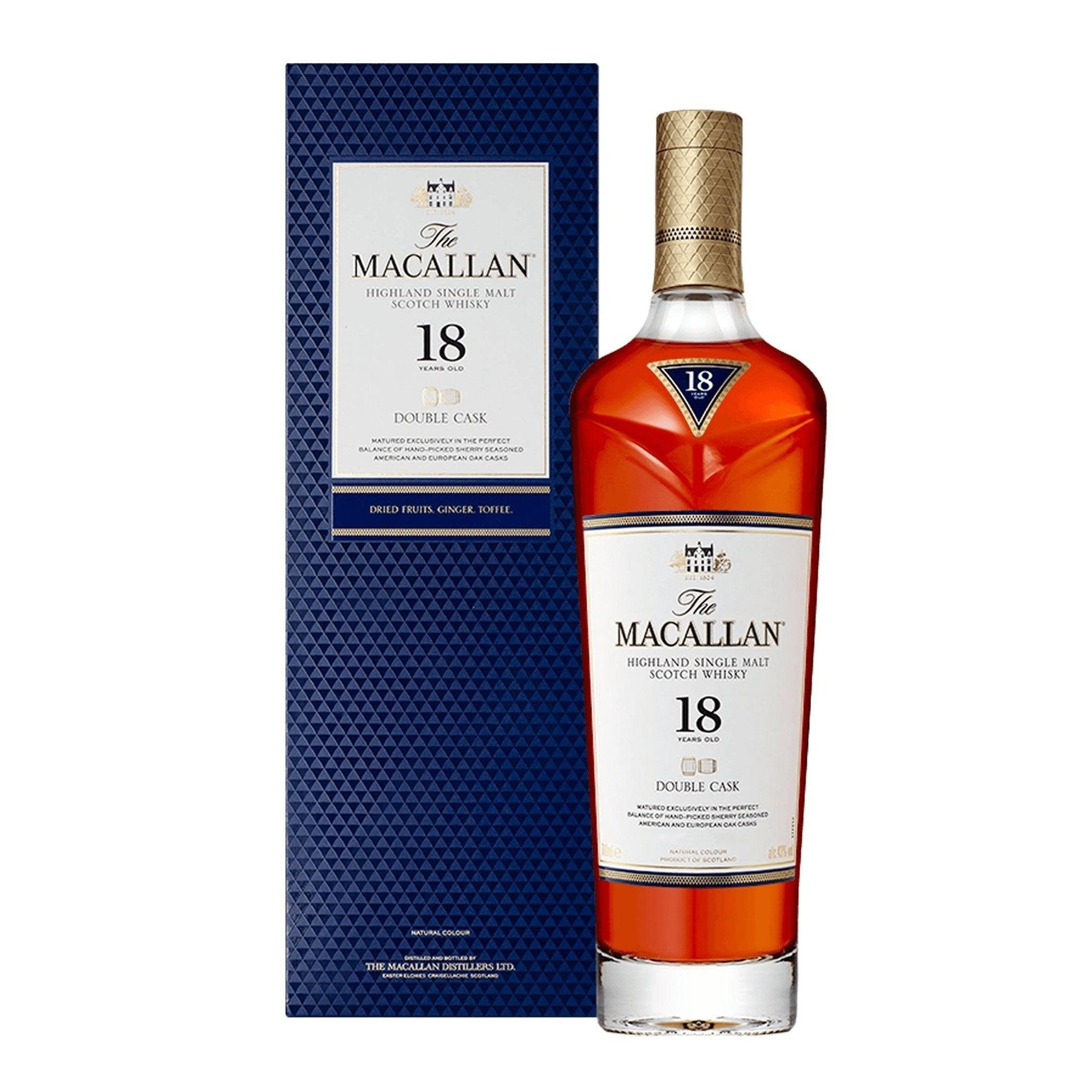 The Macallan Double Cask 18 Year Old Whisky 700mL - Booze House