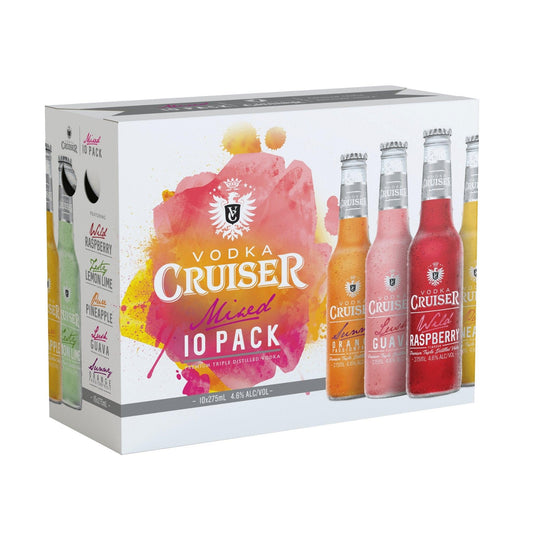 Vodka Cruiser Mixed 10 Pack Cruisers 275ml - Booze House