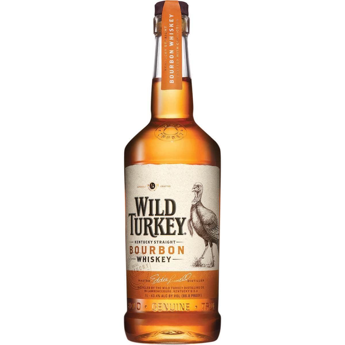 Wild Turkey Kentucky Straight Bourbon Whiskey 1L - Booze House